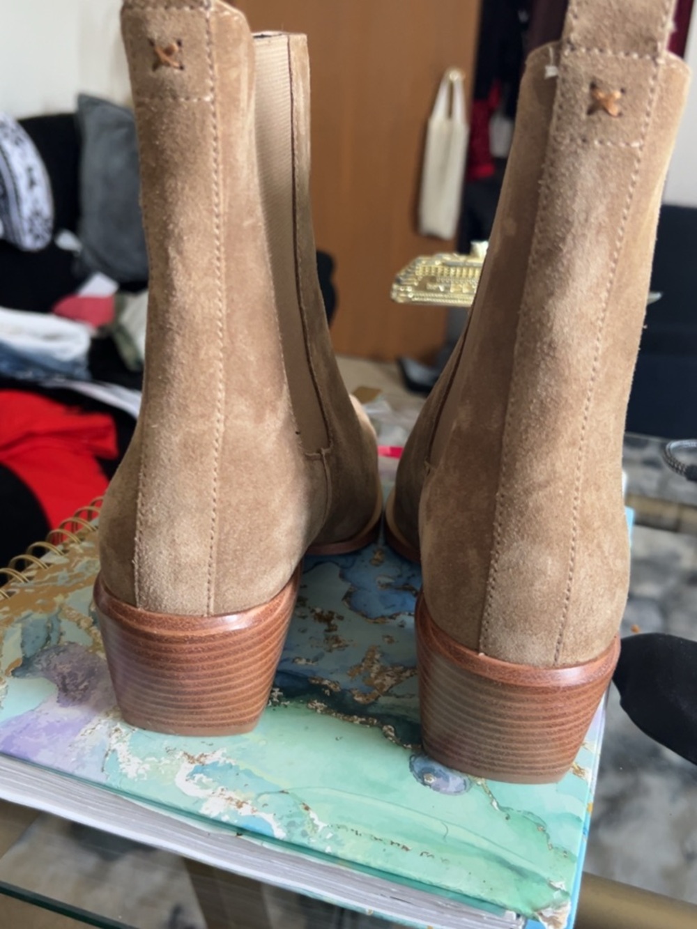 rag & bone Tan Suede  Ankle Boots - Picture 4 of 6